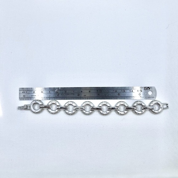 🎉HP🎉 Swarovski - Gorgeous Silver Tone Link 7” Bracelet - Picture 7 of 7